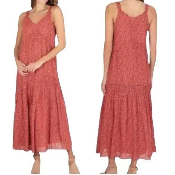 Joie Bondi Tea Rose Tiered Sleeveless Maxi Dress Womens Size XL NWT $248 - Picture 3 of 12